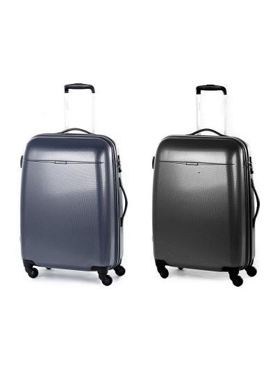 Średnia walizka PUCCINI twarda PC 005 B 54L szara lub grafitowa